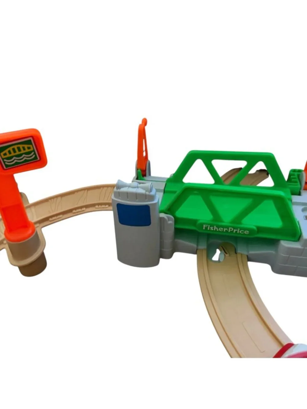 Fisher-Price Flip Track Rail & Road Set MISSING CRANE & DUMP TRUCK